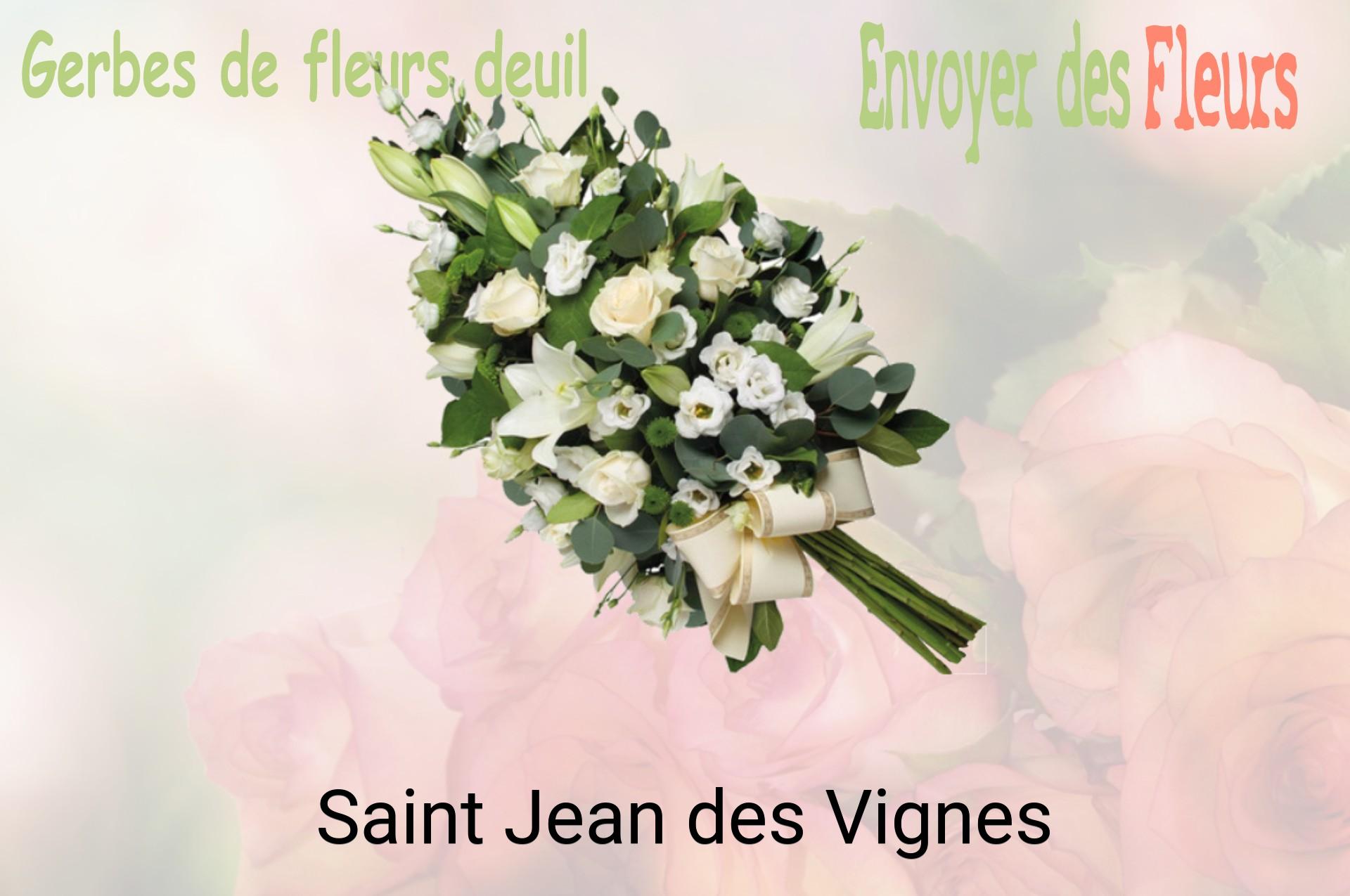 Gerbe de fleurs de deuil livrée à Saint-Jean-des-Vignes